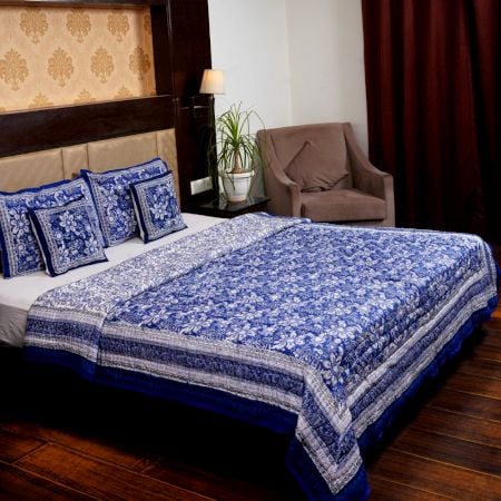 Blue Harmony Cotton Quilt